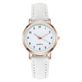 2026 New Minimalist Student Night Light Watch ETA Movement PU Leather Casual Watch Women's Quartz Pointer Dial Watch