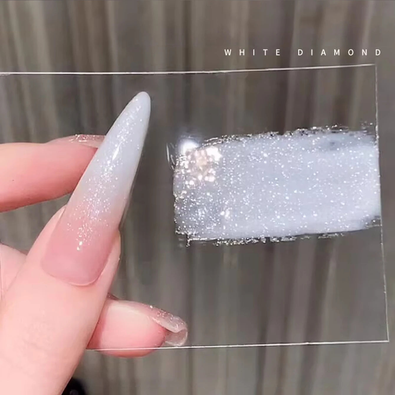 12ML Milky White Gel Polish-High Gloss Finish with Fine Glitter Shimmer  2026 New Style All-Match White Nail Gel for Salon&DIY