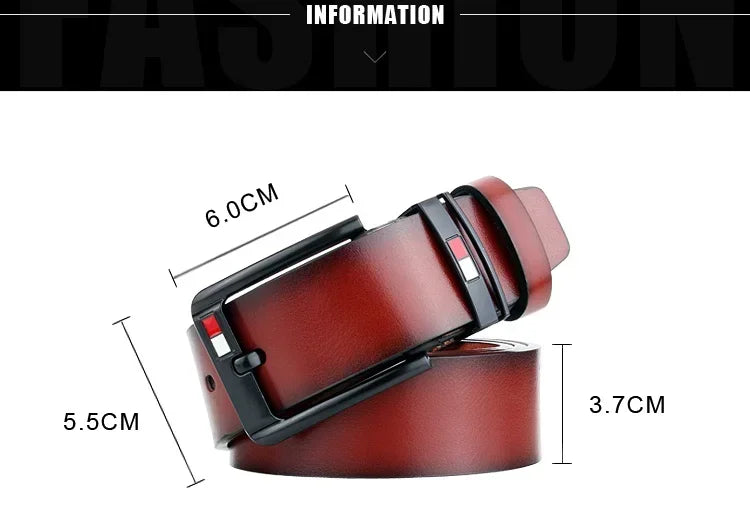 2024 Men's Leisure Belt Luxury Designer Brand PU Leather Waist Straps Pin Buckle Fancy Vintage Belts for Jeans Pants Waistband