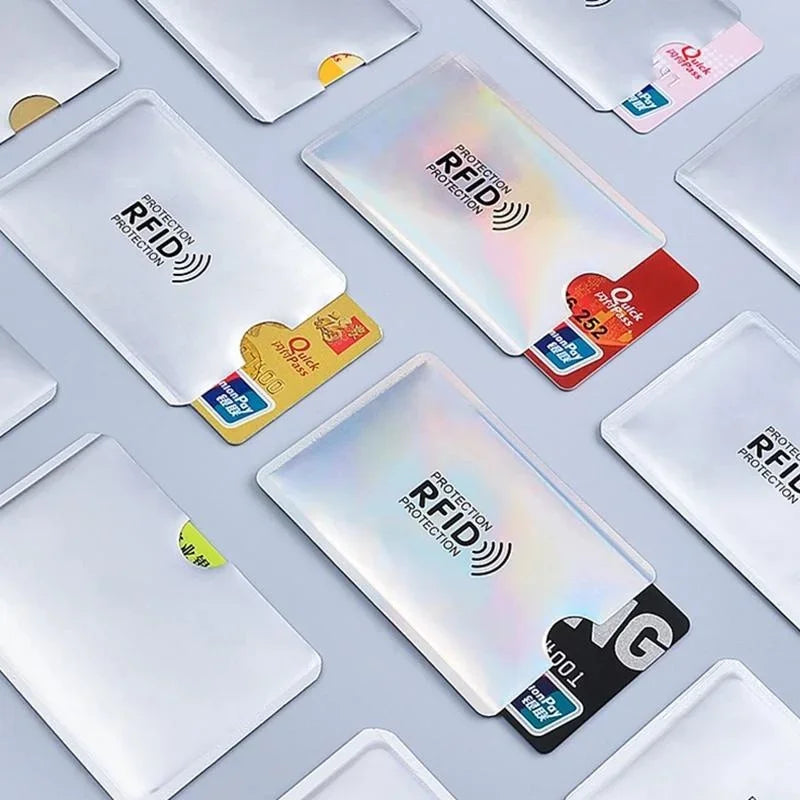 5/10Pcs RFID Blocking Sleeves, Identity Theft Protection Secure Sleeve for Credit Cards, Debit Card, Clear Plastic Sleeve