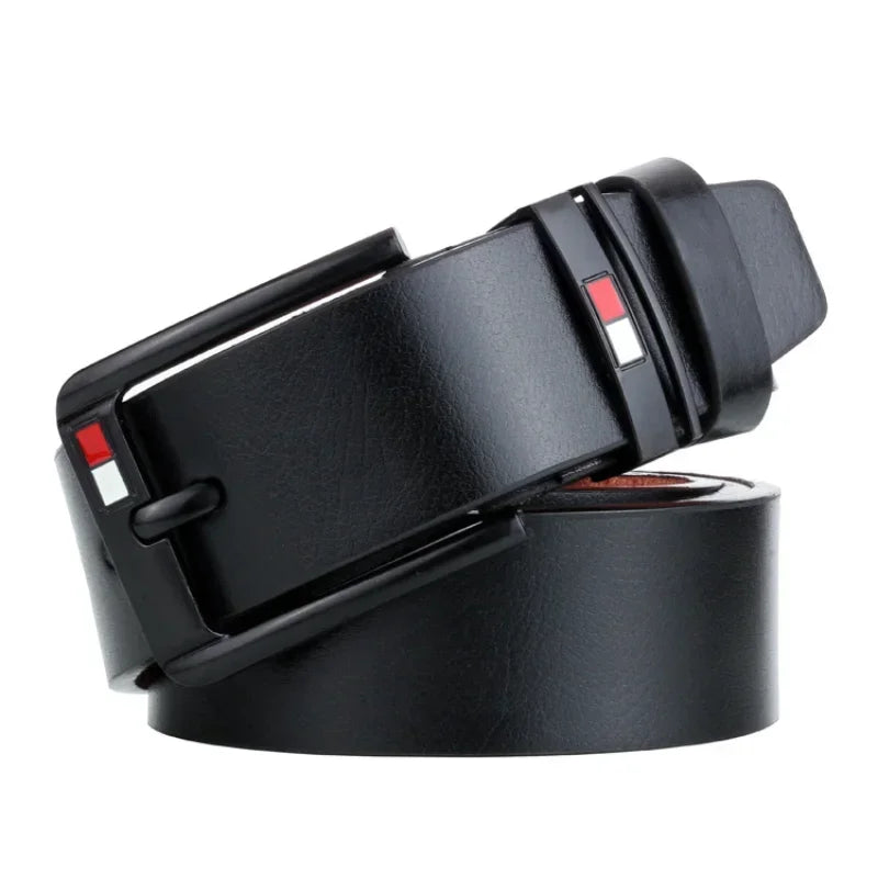 2024 Men's Leisure Belt Luxury Designer Brand PU Leather Waist Straps Pin Buckle Fancy Vintage Belts for Jeans Pants Waistband