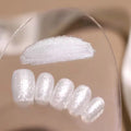 12ML Milky White Gel Polish-High Gloss Finish with Fine Glitter Shimmer  2026 New Style All-Match White Nail Gel for Salon&DIY