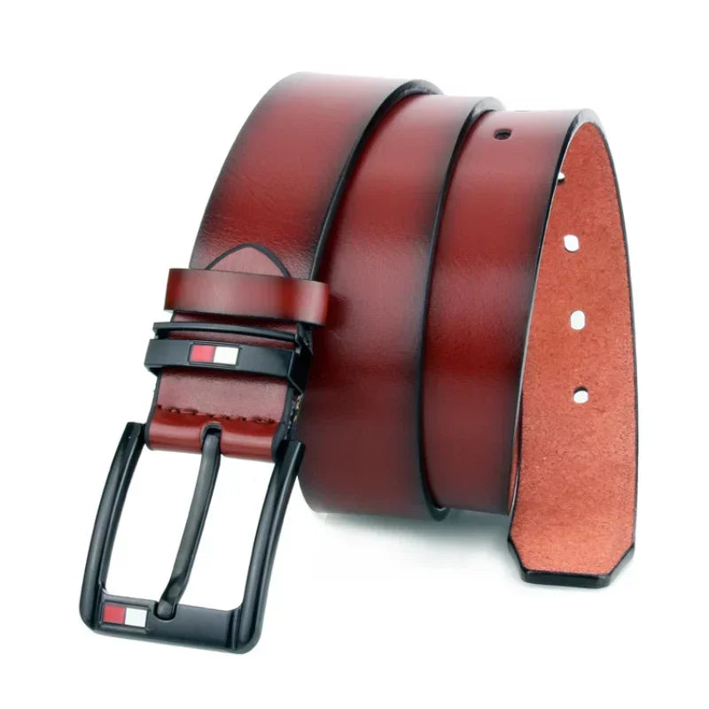 2024 Men's Leisure Belt Luxury Designer Brand PU Leather Waist Straps Pin Buckle Fancy Vintage Belts for Jeans Pants Waistband
