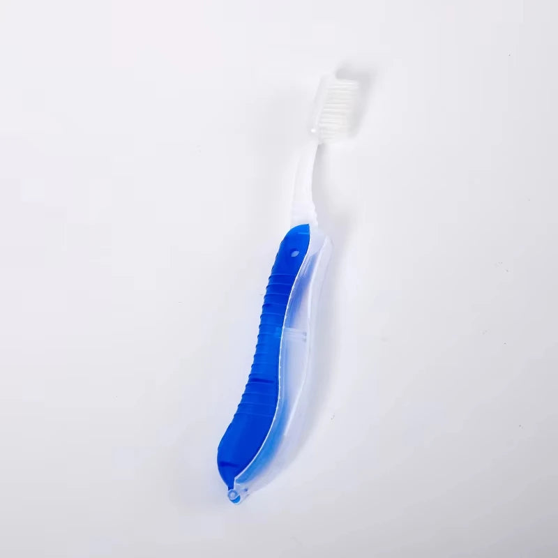 Travel Folding Toothbrush Portable Toothbrush Built in Cover Multi Color Size Collapsable Brush for Trip Daily Use Women Men
