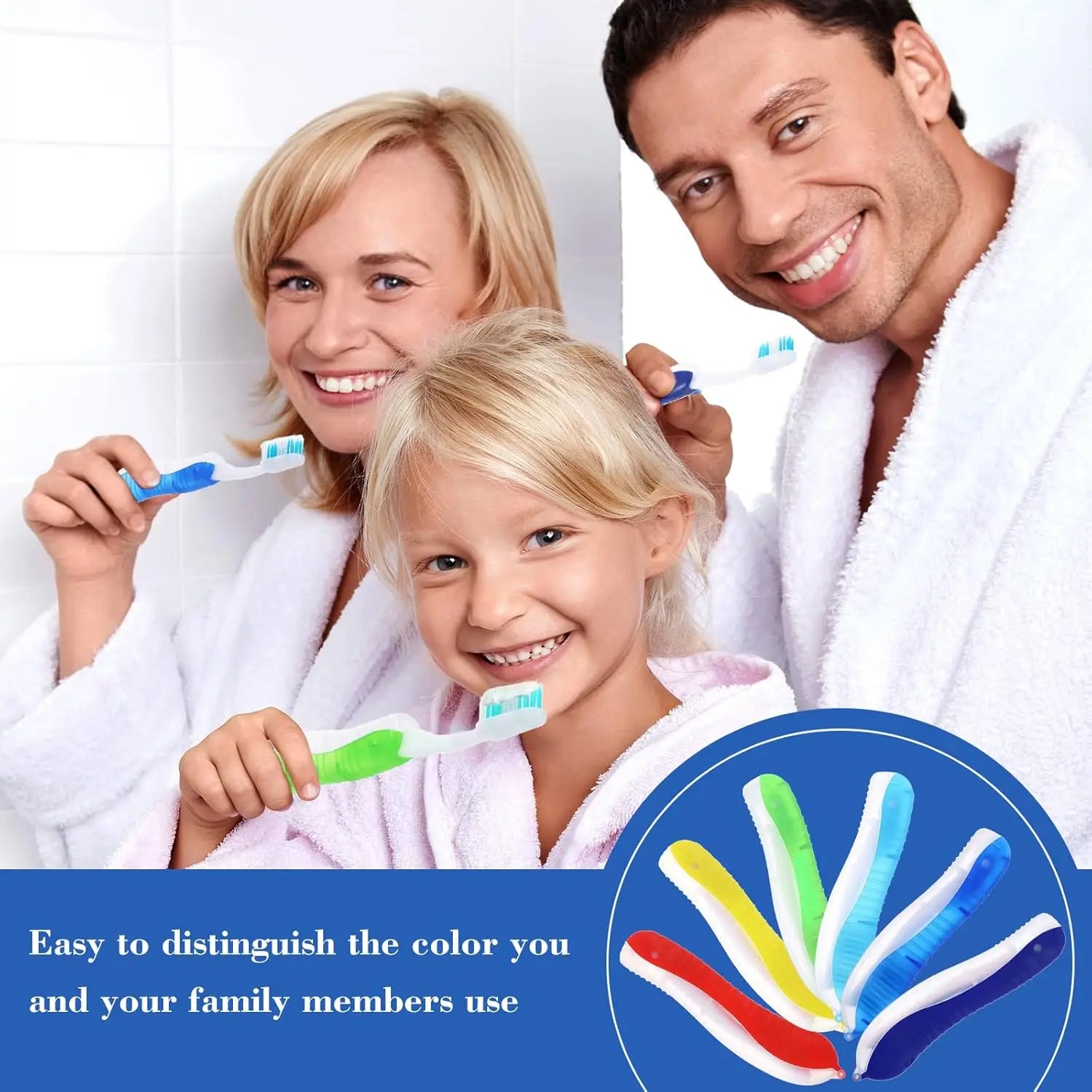 Travel Folding Toothbrush Portable Toothbrush Built in Cover Multi Color Size Collapsable Brush for Trip Daily Use Women Men