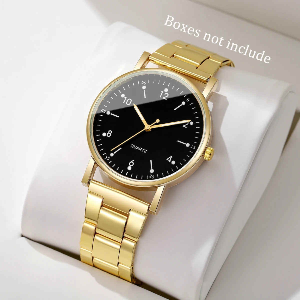 Fashion Arabic Dial Women Quartz Watch Casual Alloy Band Wristwatch for Ladies Clock Reloj Mujer（Without Box）