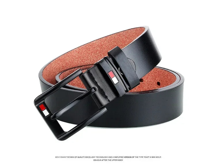 2024 Men's Leisure Belt Luxury Designer Brand PU Leather Waist Straps Pin Buckle Fancy Vintage Belts for Jeans Pants Waistband