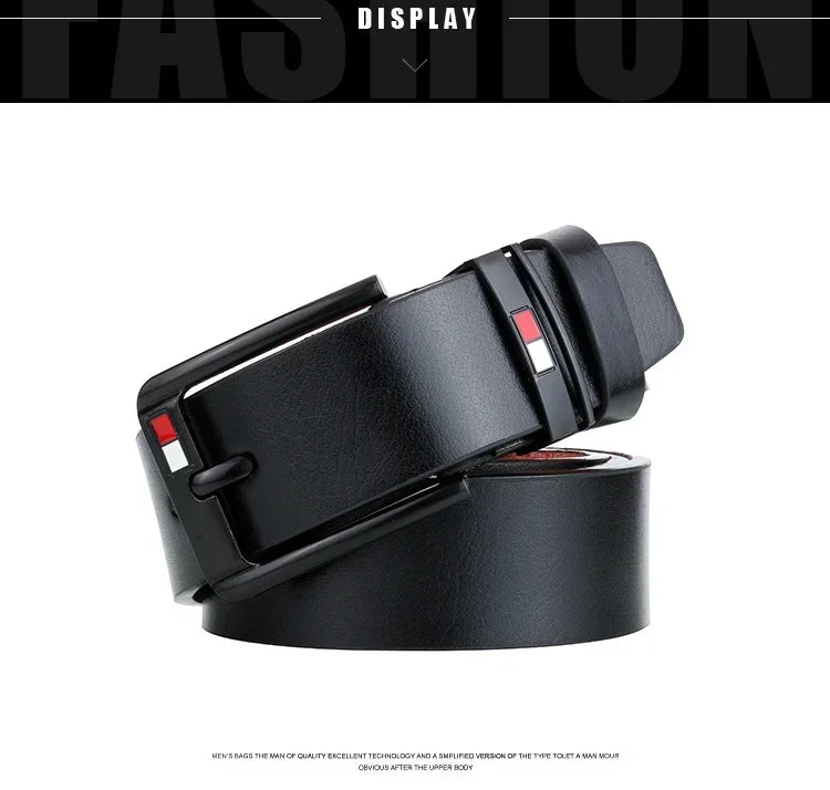 2024 Men's Leisure Belt Luxury Designer Brand PU Leather Waist Straps Pin Buckle Fancy Vintage Belts for Jeans Pants Waistband