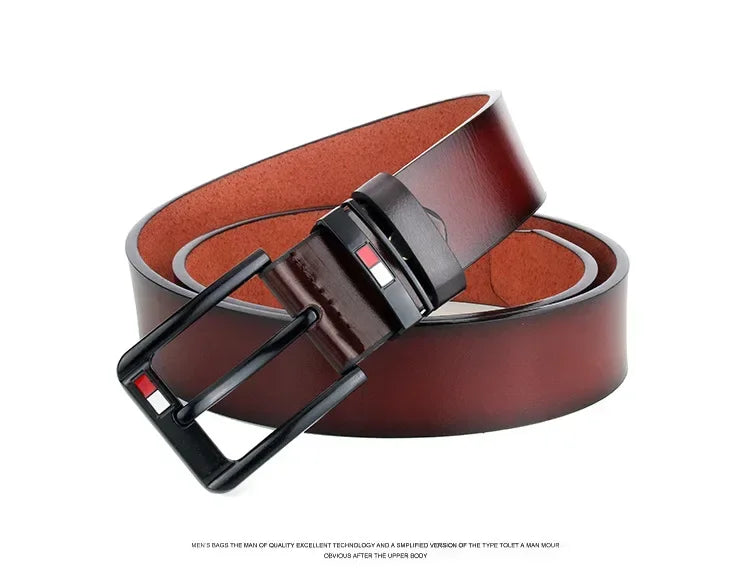 2024 Men's Leisure Belt Luxury Designer Brand PU Leather Waist Straps Pin Buckle Fancy Vintage Belts for Jeans Pants Waistband