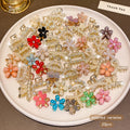 10 alloy rhinestone hair clips, fashionable small grab hair accessories 2030