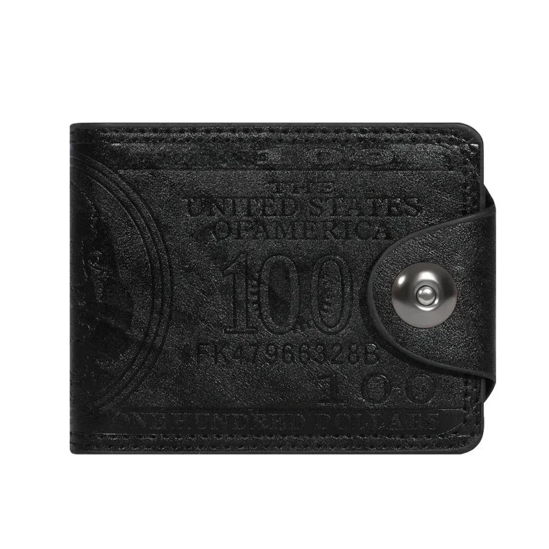 New Men's Trendy Leather Wallet with USD Print Multiple Card Holders High Capacity