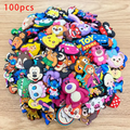 30/50/100pcs Cartoon random style Series Shoe Charms Set For Bag Bubble Slides Sandals, PVC Shoe Decorations  Accessories