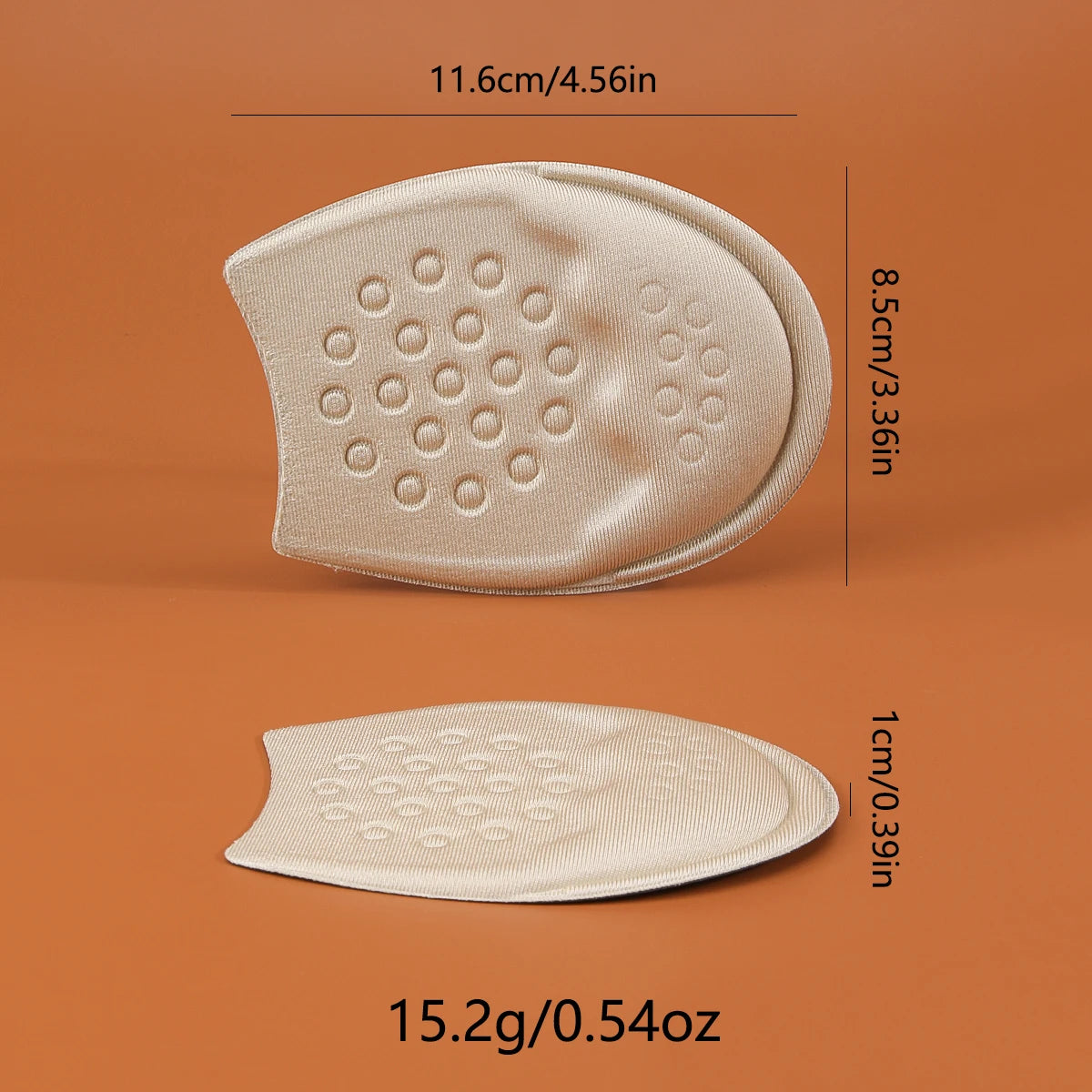 1 Pairs Forefoot Half Size Pad  Metatarsal Foot Pads Shoe Adhesive Pads Forefoot Cushionsl Heel Adjust Sponge Men and Women