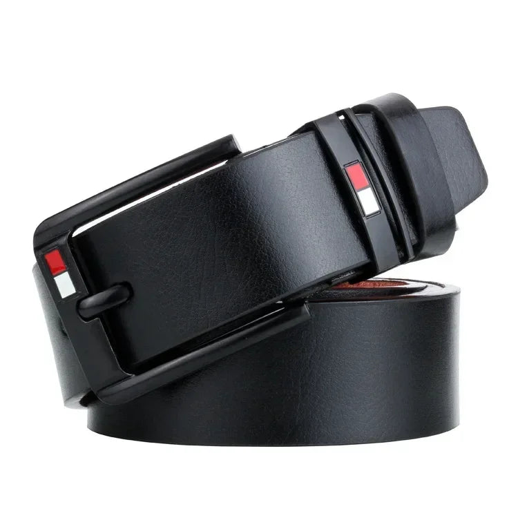 2024 Men's Leisure Belt Luxury Designer Brand PU Leather Waist Straps Pin Buckle Fancy Vintage Belts for Jeans Pants Waistband