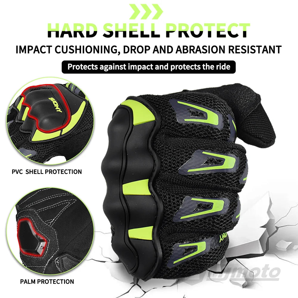 Suomy Motorcycle Gloves Summer Mesh Breathable Moto Gloves Men Women Touch Screen Motocross Gloves Touch Screen Cycling Gloves