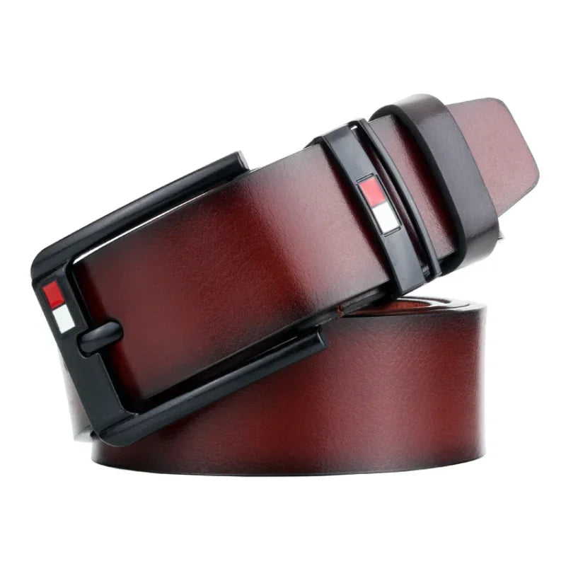 2024 Men's Leisure Belt Luxury Designer Brand PU Leather Waist Straps Pin Buckle Fancy Vintage Belts for Jeans Pants Waistband