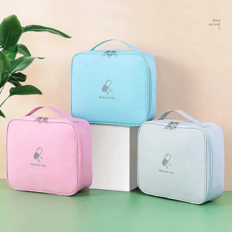 Mini Medicine Storage Bag Camping Emergency Survival Bag Pill Case Portable First Aid Medical Kit Travel Outdoor Camping