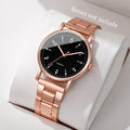 Fashion Arabic Dial Women Quartz Watch Casual Alloy Band Wristwatch for Ladies Clock Reloj Mujer（Without Box）