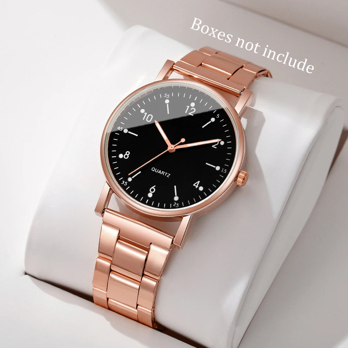 Fashion Arabic Dial Women Quartz Watch Casual Alloy Band Wristwatch for Ladies Clock Reloj Mujer（Without Box）