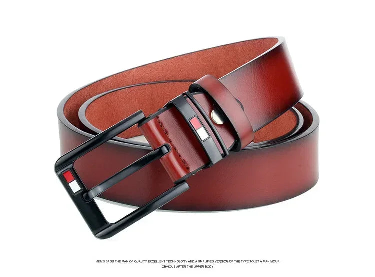 2024 Men's Leisure Belt Luxury Designer Brand PU Leather Waist Straps Pin Buckle Fancy Vintage Belts for Jeans Pants Waistband