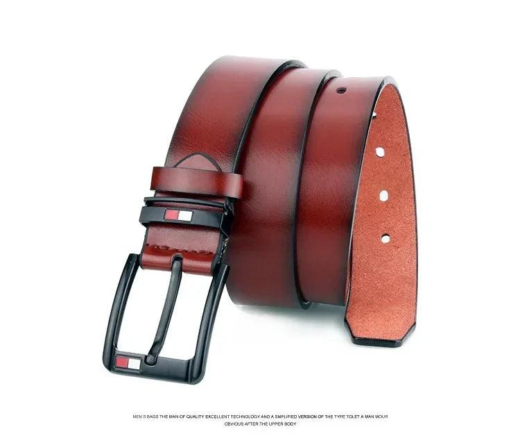 2024 Men's Leisure Belt Luxury Designer Brand PU Leather Waist Straps Pin Buckle Fancy Vintage Belts for Jeans Pants Waistband