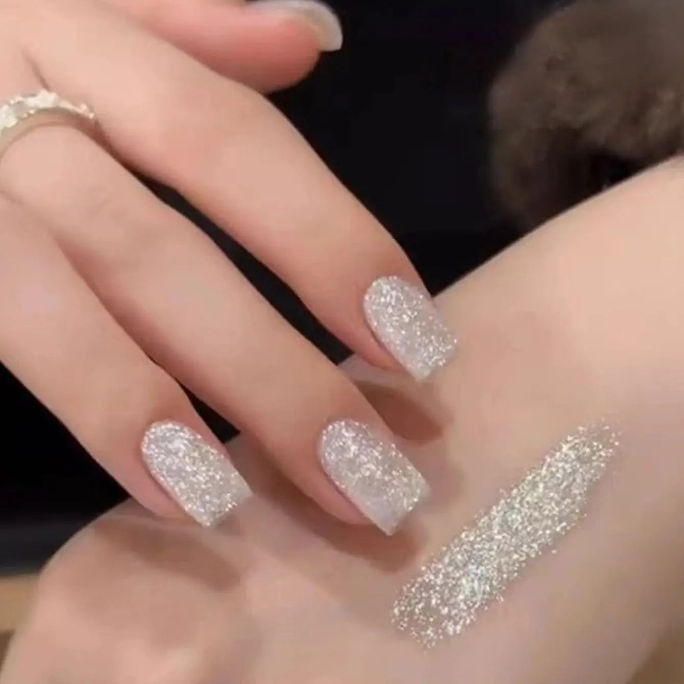 12ML Milky White Gel Polish-High Gloss Finish with Fine Glitter Shimmer  2026 New Style All-Match White Nail Gel for Salon&DIY