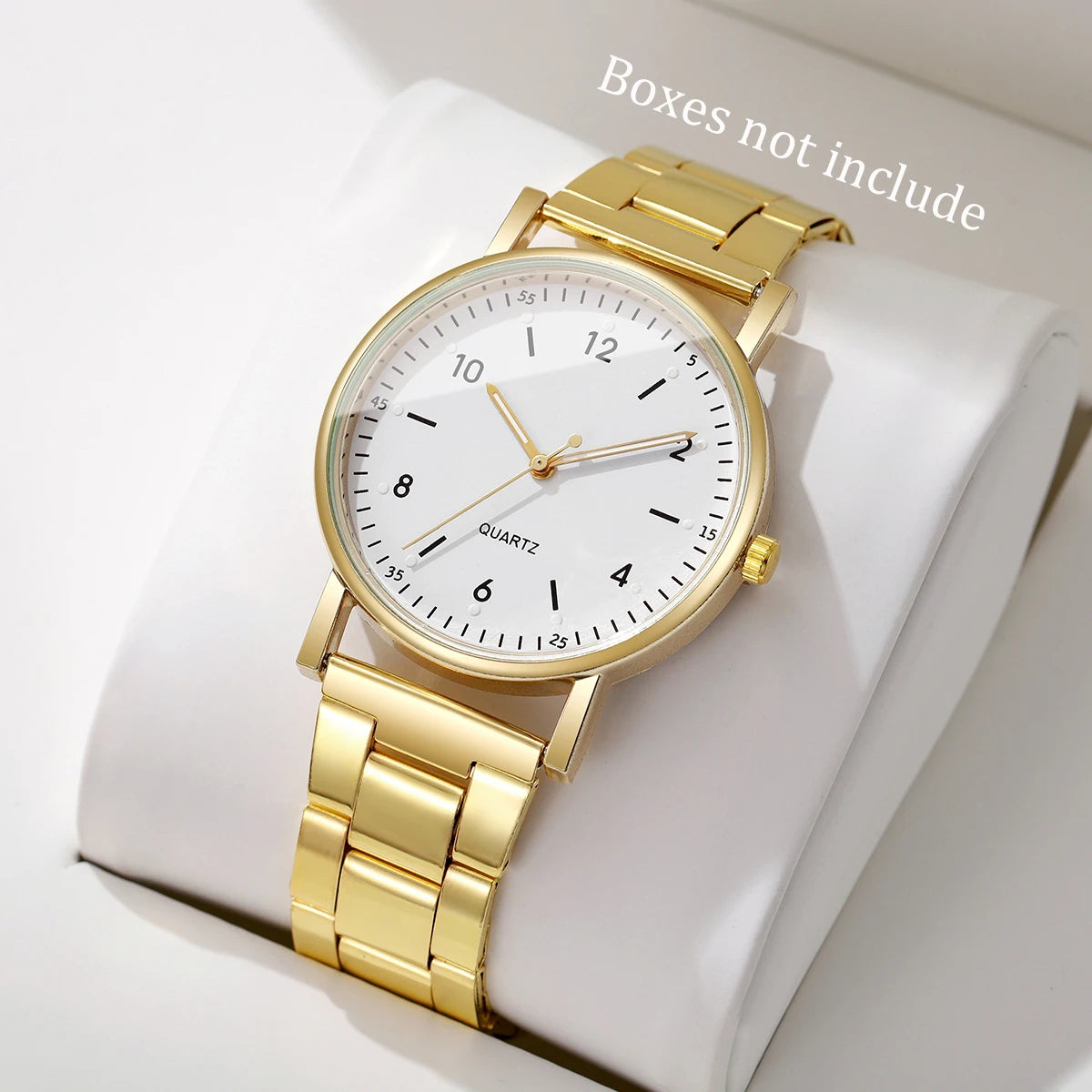 Fashion Arabic Dial Women Quartz Watch Casual Alloy Band Wristwatch for Ladies Clock Reloj Mujer（Without Box）