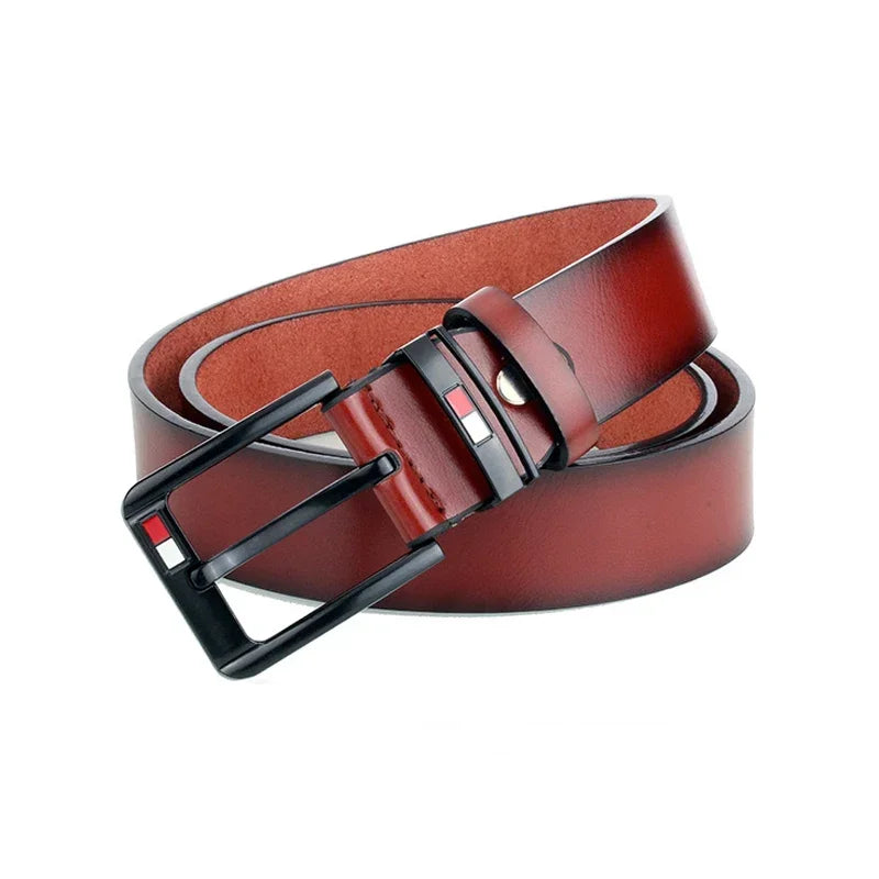2024 Men's Leisure Belt Luxury Designer Brand PU Leather Waist Straps Pin Buckle Fancy Vintage Belts for Jeans Pants Waistband