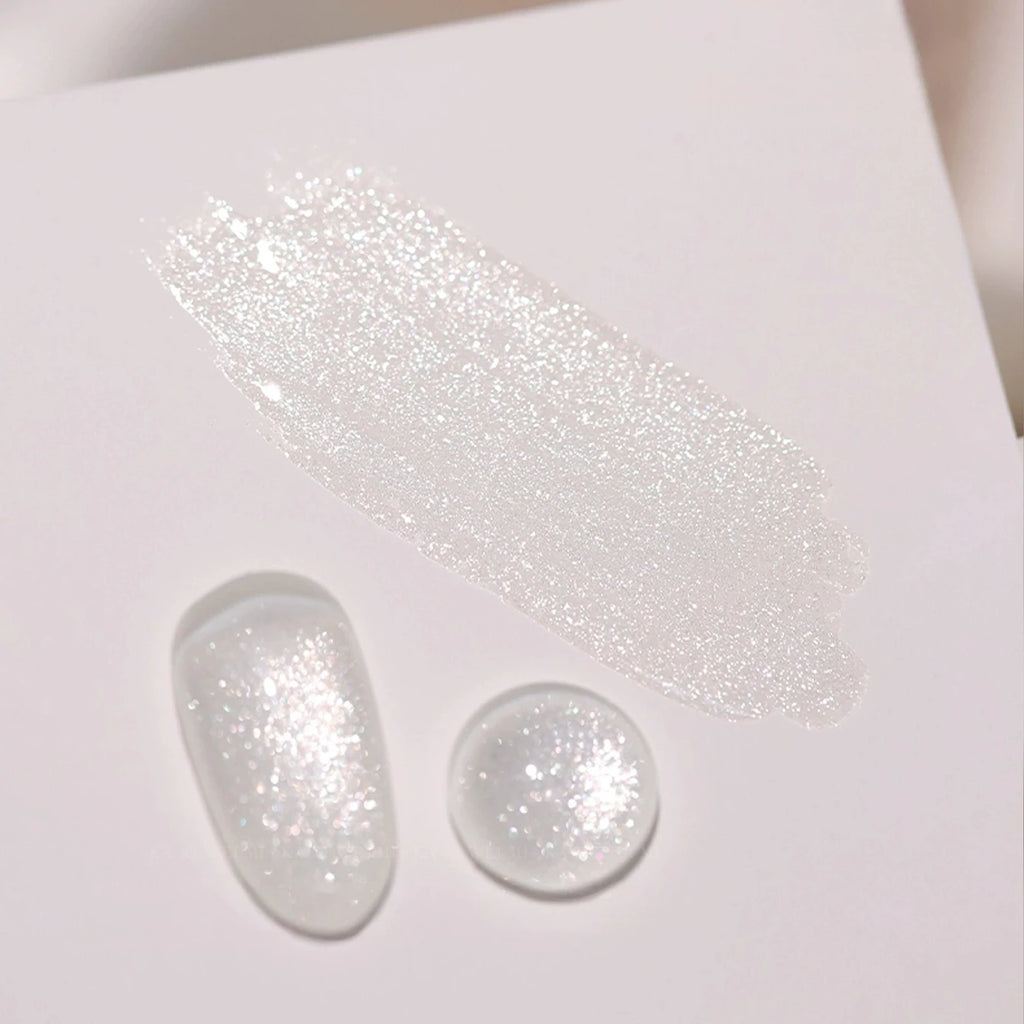 12ML Milky White Gel Polish-High Gloss Finish with Fine Glitter Shimmer  2026 New Style All-Match White Nail Gel for Salon&DIY